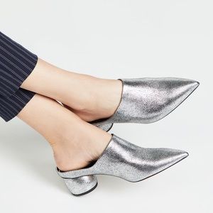 Vince Eaton metallic culver mules.NIB